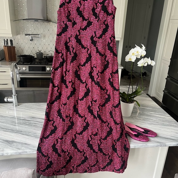 Wow vintage 1960s sparkling formal gown and matching slippers gorgeous fabric - Picture 5 of 17